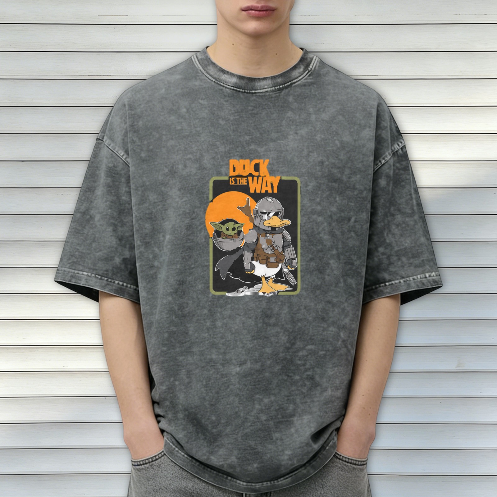 Duck Is The Way Mandalorian Parody Graphic T-Shirt