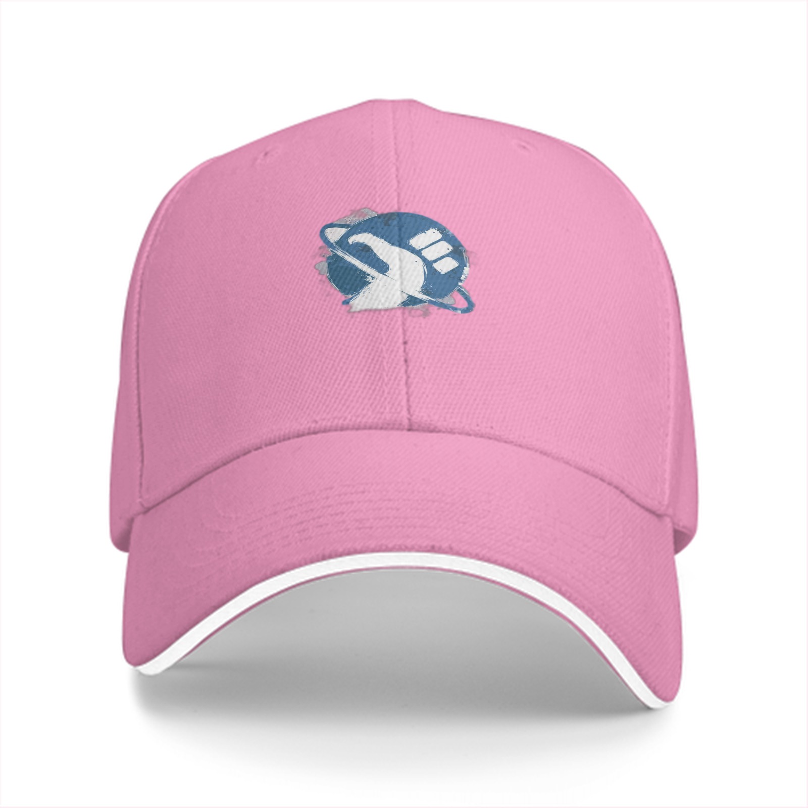 Black Baseball Cap With Blue Fist Planet Graphic Design