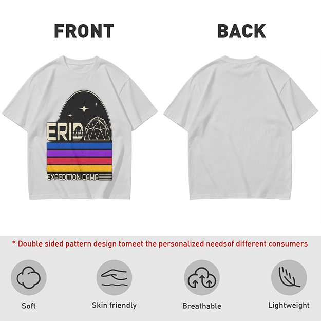 Erid Expedition Camp Retro Space Graphic T-Shirt Design
