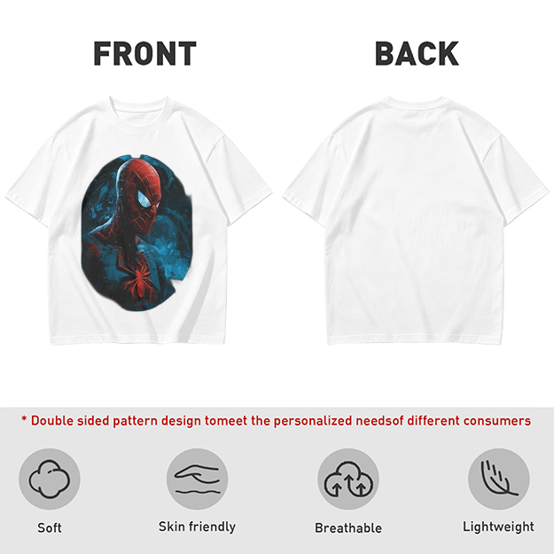 Olive Green T-Shirt with Dark Artistic Spider-Man Print