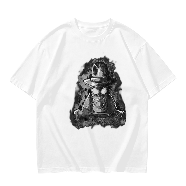 Olive T-Shirt Featuring Noir Spider-Man Ink Artwork