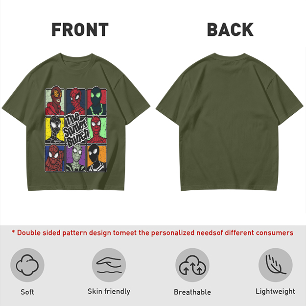 Olive T-Shirt Featuring The Spider Bunch Multiverse Character Art