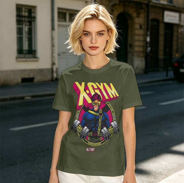X-GYM Cyclops Superhero Graphic T-Shirt for Fitness Fans
