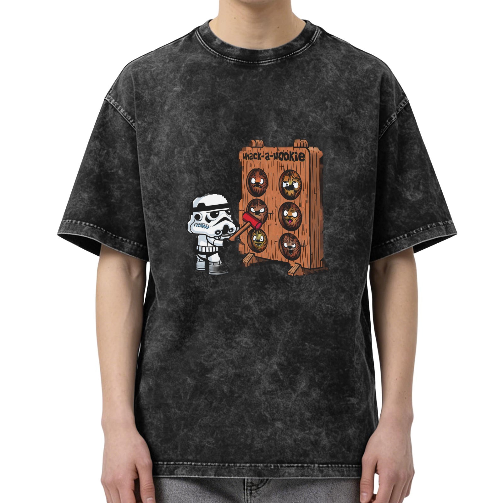 Star Wars Stormtrooper Wack-A-Wookie Acid Wash T-Shirt
