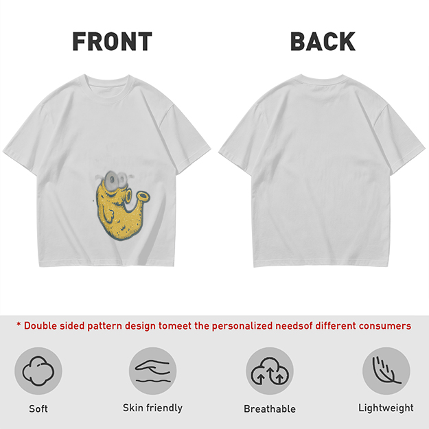Olive Green T-Shirt With Whimsical Yellow Monster Graphic