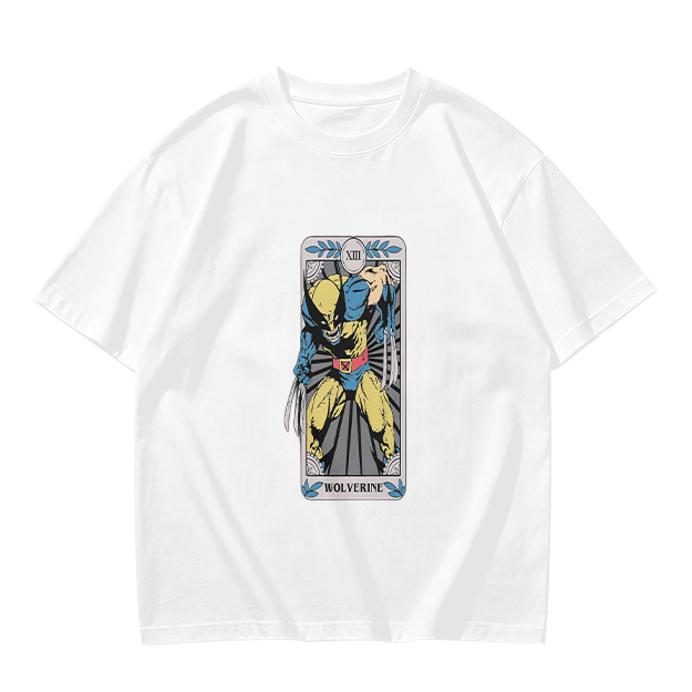 Olive T-Shirt Featuring Wolverine Tarot Card Design
