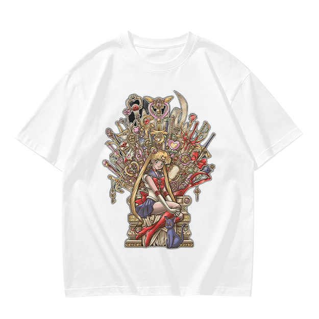 Olive T-Shirt with Sailor Moon Throne Art Print