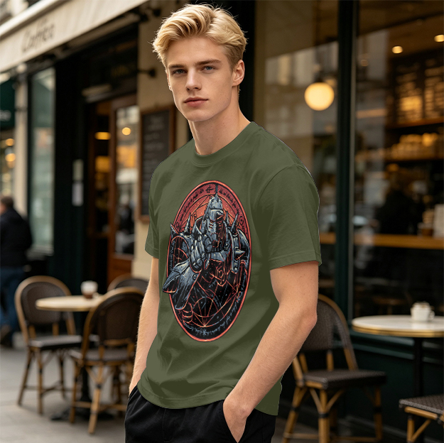 Olive T-Shirt Featuring Alphonse Elric Fullmetal Alchemist Artwork