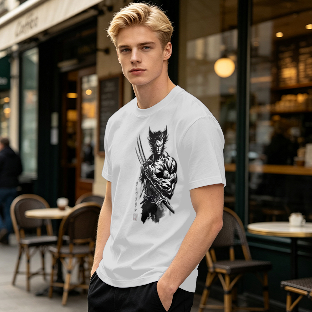 Olive T-Shirt With Wolverine Claw Print