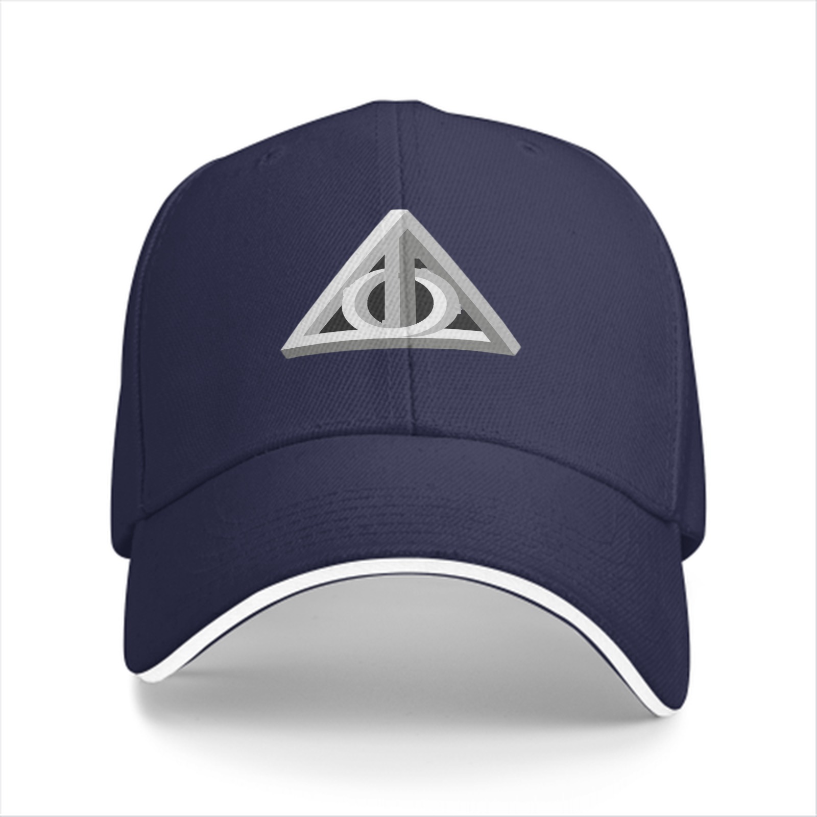 Black Baseball Cap with Deathly Hallows Symbol