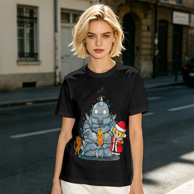 Fullmetal Alchemist Christmas Anime Graphic T-Shirt