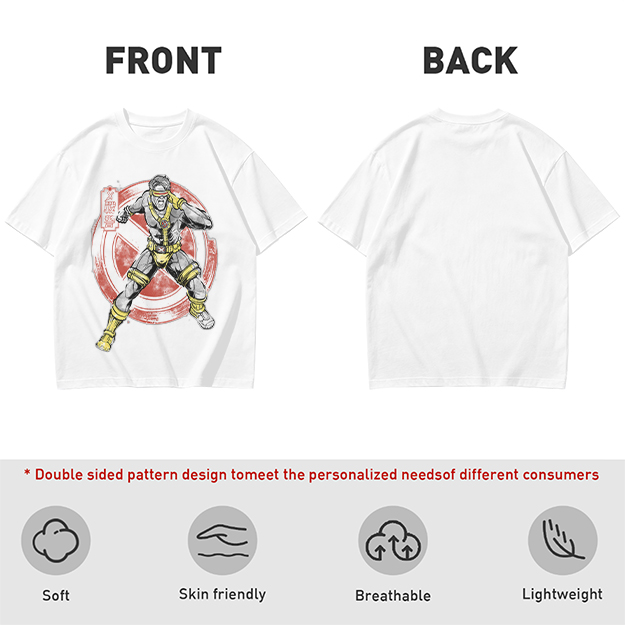 Olive T-shirt with Cyclops X-Men Superhero Graphic Print