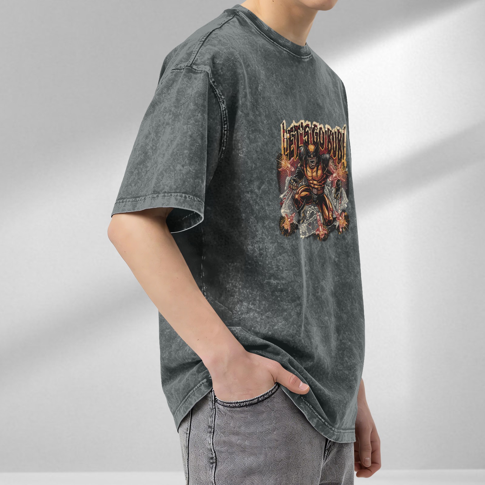 Wolverine Let's Go Bub Vintage Wash Graphic T-Shirt
