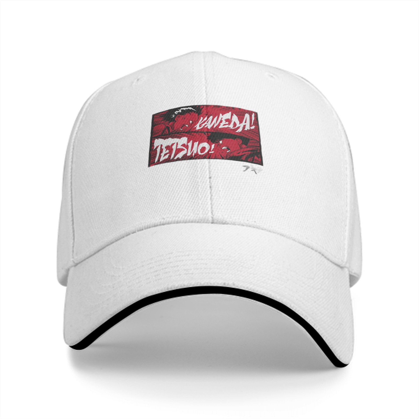 Black baseball cap with Kaneda Tetsuo anime graphic print
