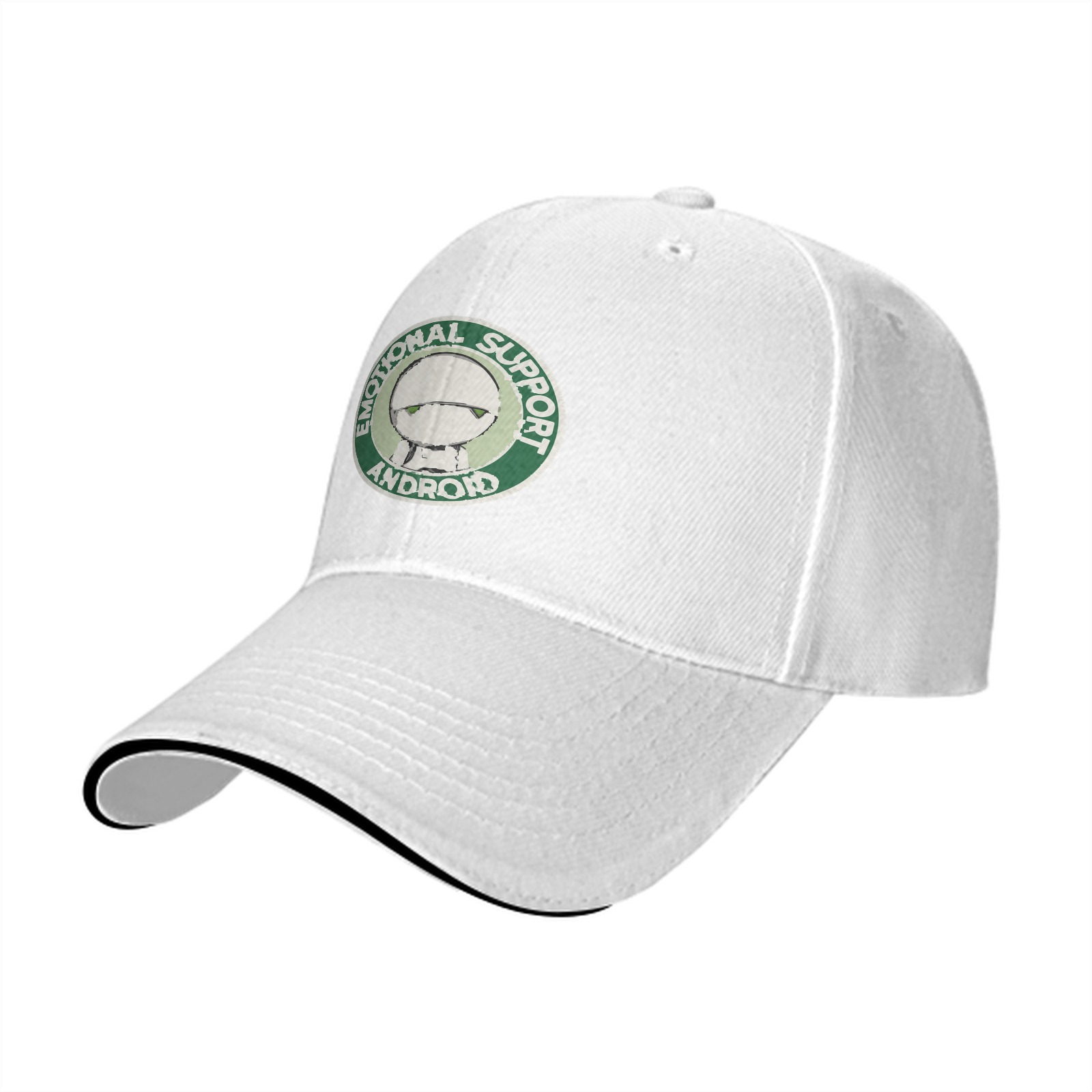 Emotional Support Android Marvin Black Baseball Cap
