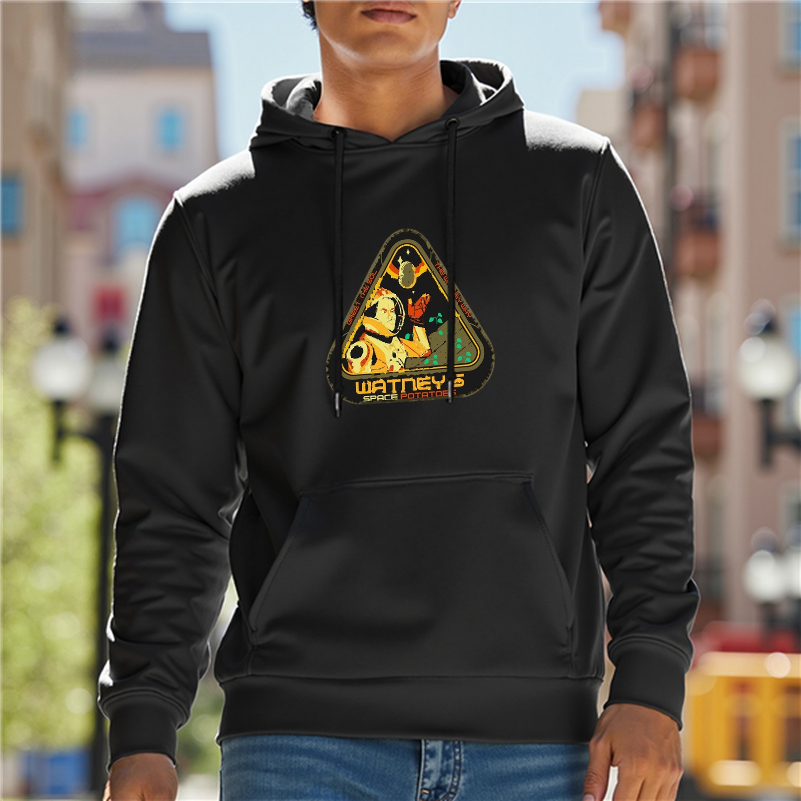 Watney's Space Potatoes Graphic Black Hoodie