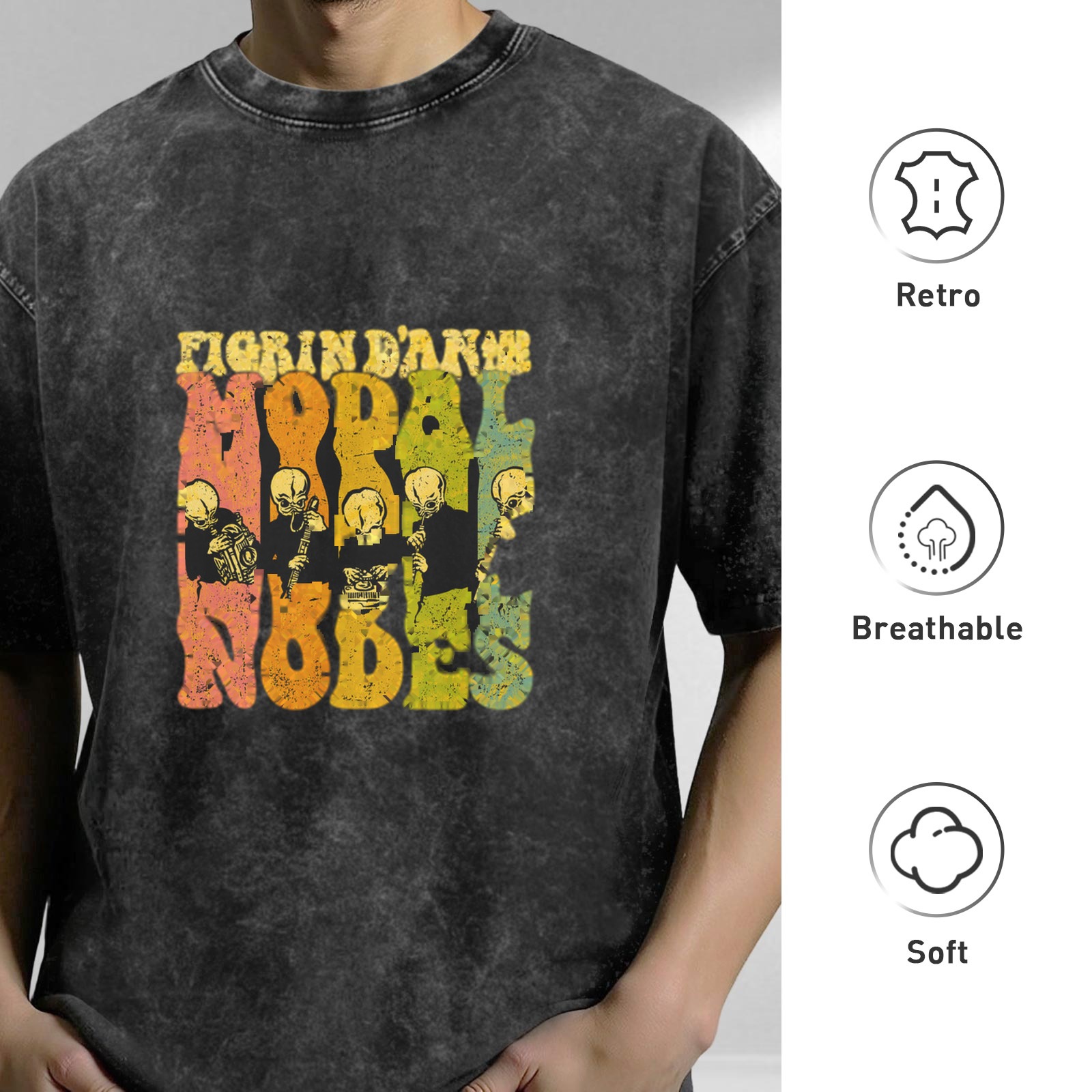 Figrin D'an and the Modal Nodes Acid Wash Graphic T-Shirt