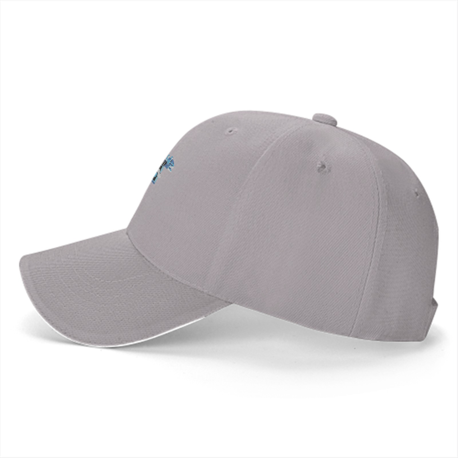 Black baseball cap with weather forecast graphic print