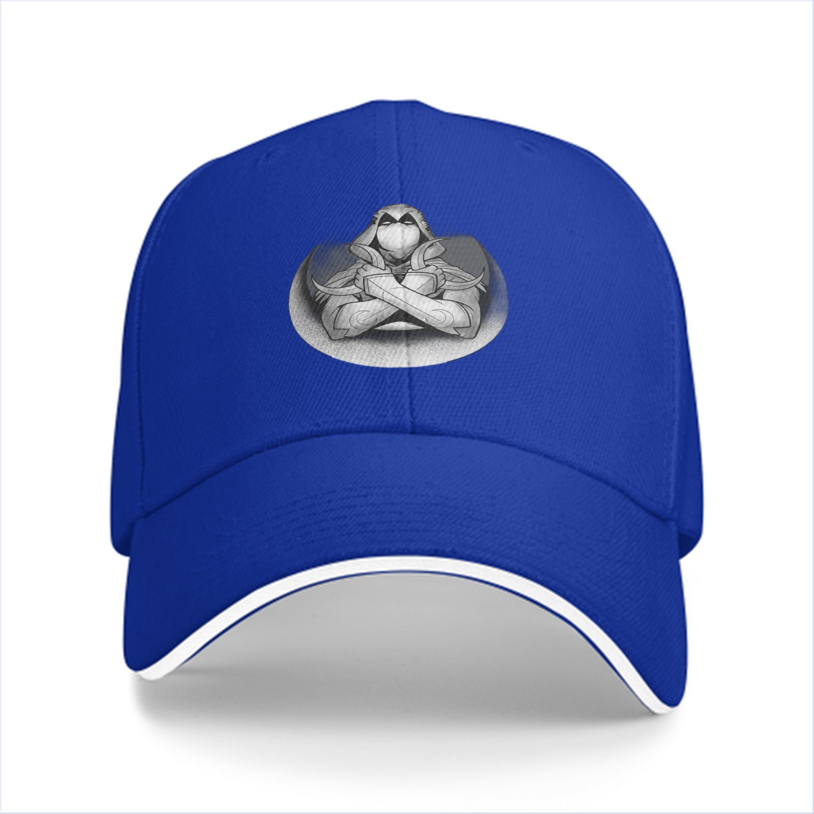 Black Baseball Cap With Hooded Assassin Character Print