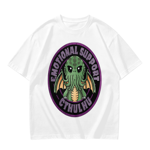 Emotional Support Cthulhu Graphic T-Shirt
