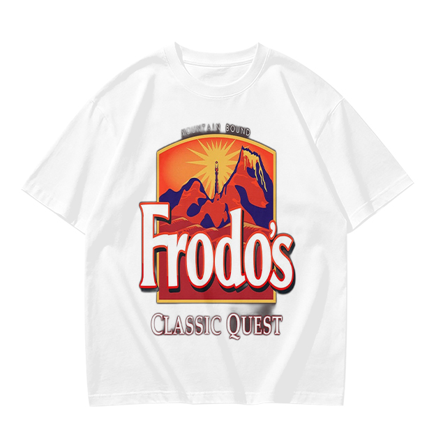Frodo's Classic Quest Mountain Graphic T-Shirt Print Design