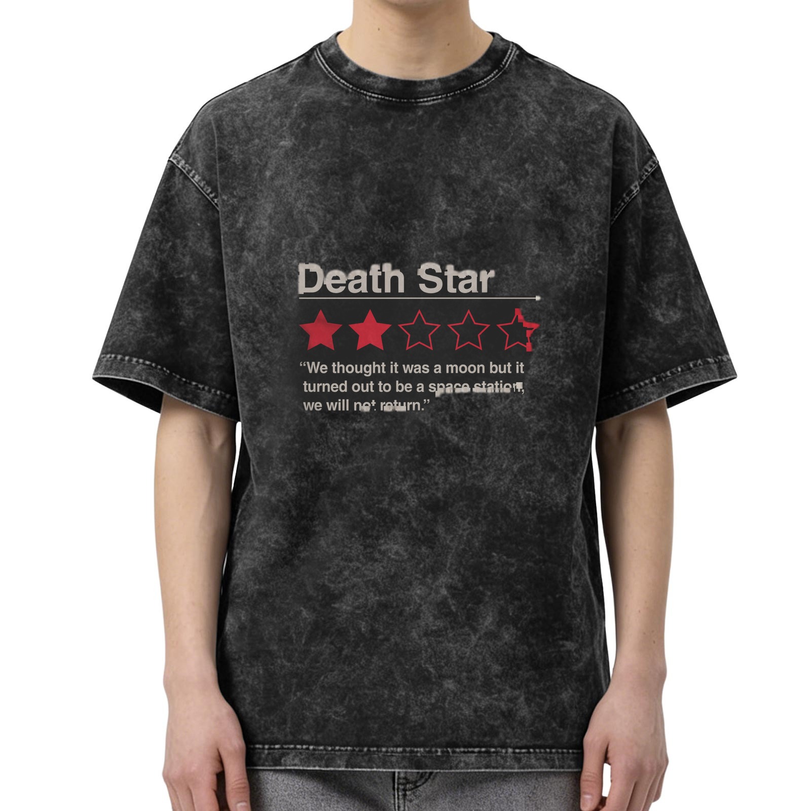Death Star 2 Star Review Funny Graphic Vintage T-Shirt