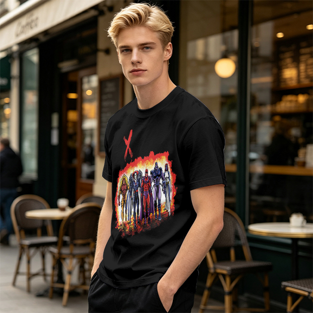 Olive T-Shirt With X-Men Villains Graphic Print