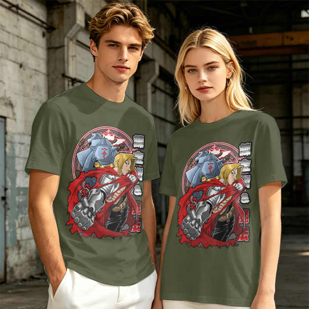 Fullmetal Alchemist Elric Brothers Graphic T-Shirt Design