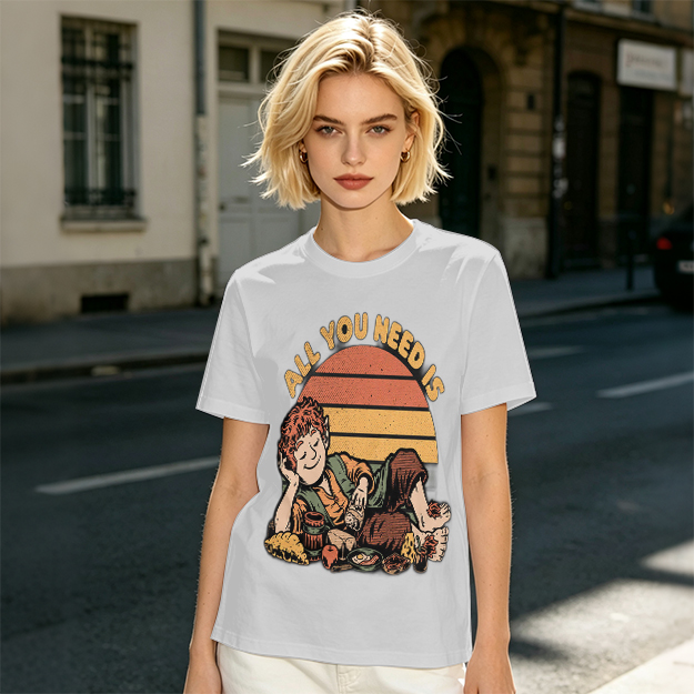 All You Need Is Hobbit Relaxing Sunset Graphic T-Shirt