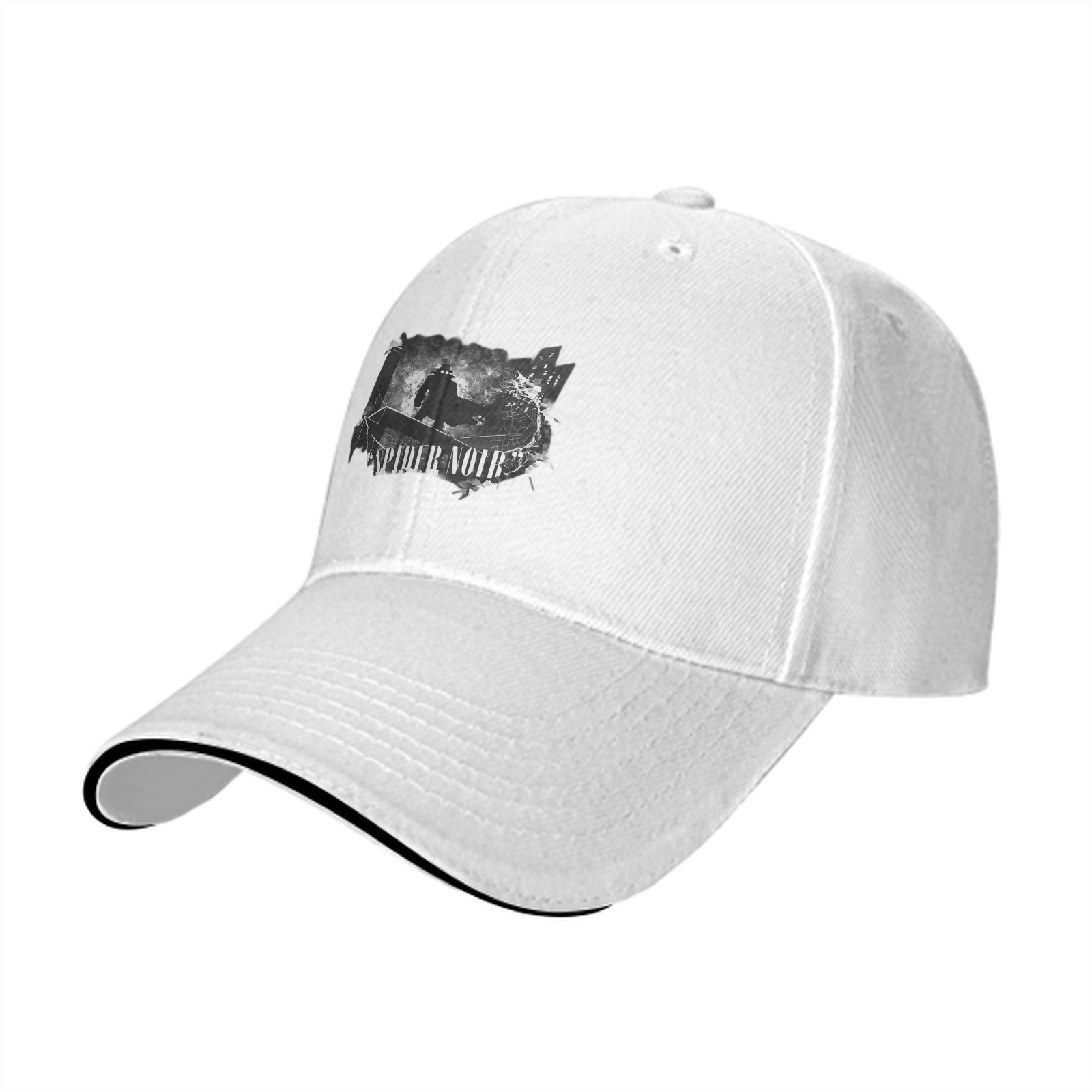 Black baseball cap with Spider Noir graphic print