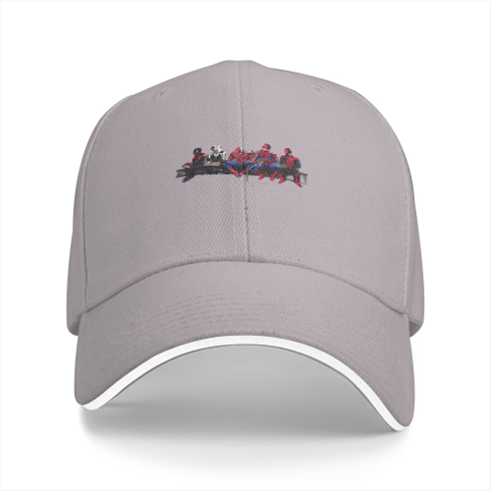 Black baseball cap with Spider-Man team graphic print