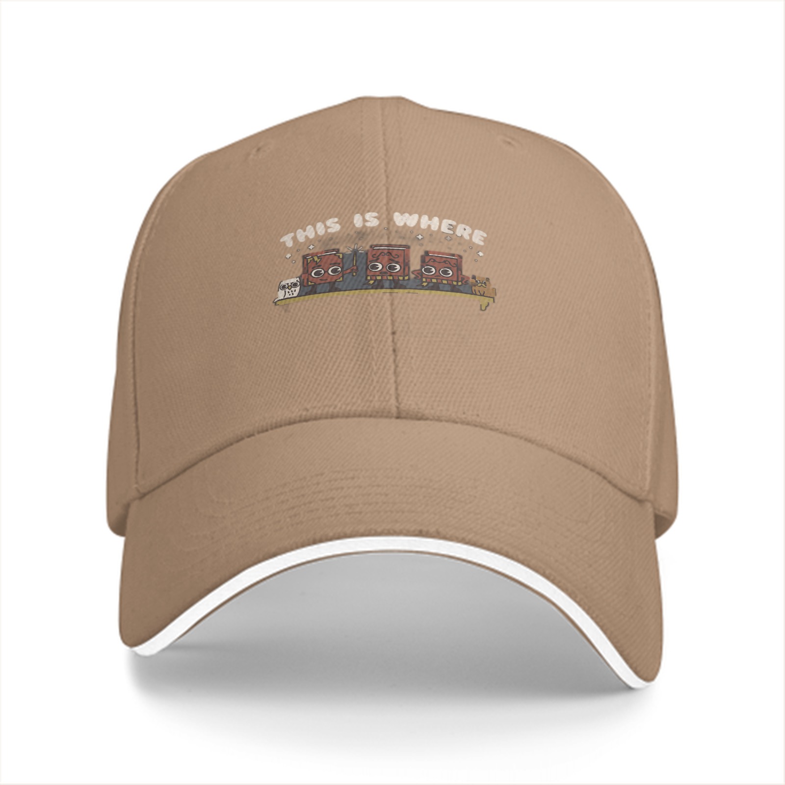 This Is Where Books Graphic Black Baseball Cap