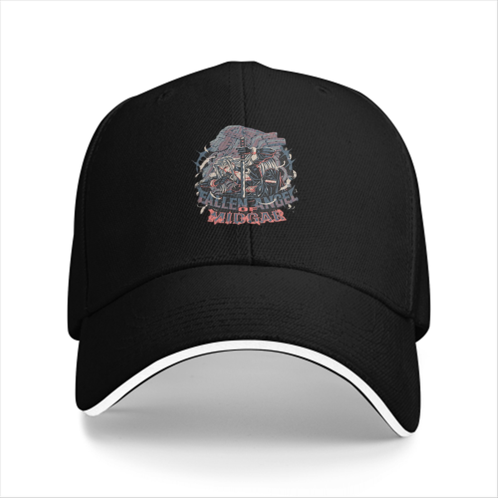 Fallen Angel of Midgar Graphic Black Baseball Cap