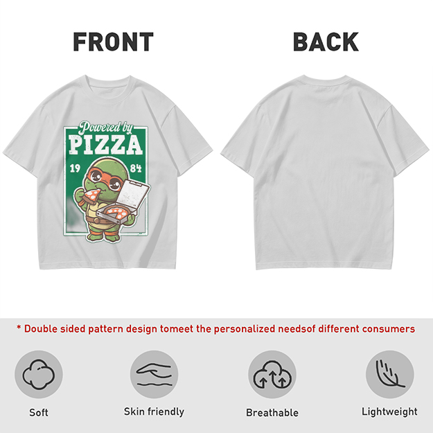 Powered by Pizza 1984 Cute Ninja Turtle T-Shirt
