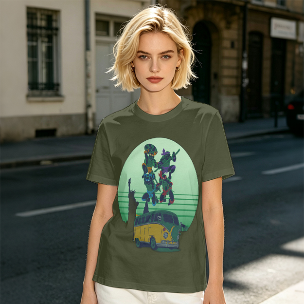 Olive Teenage Mutant Ninja Turtles Graphic T-Shirt