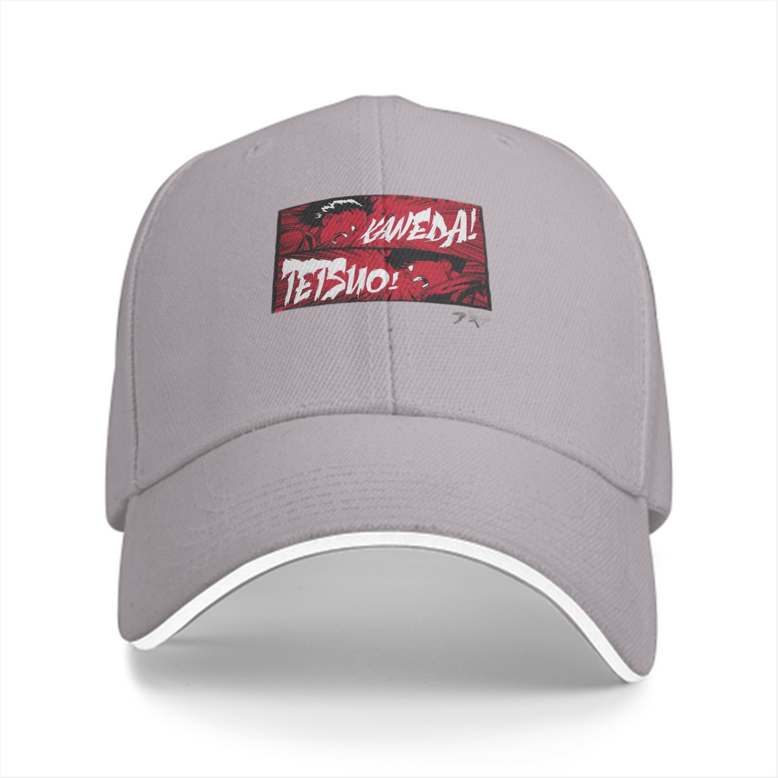 Black baseball cap with Kaneda Tetsuo anime graphic print