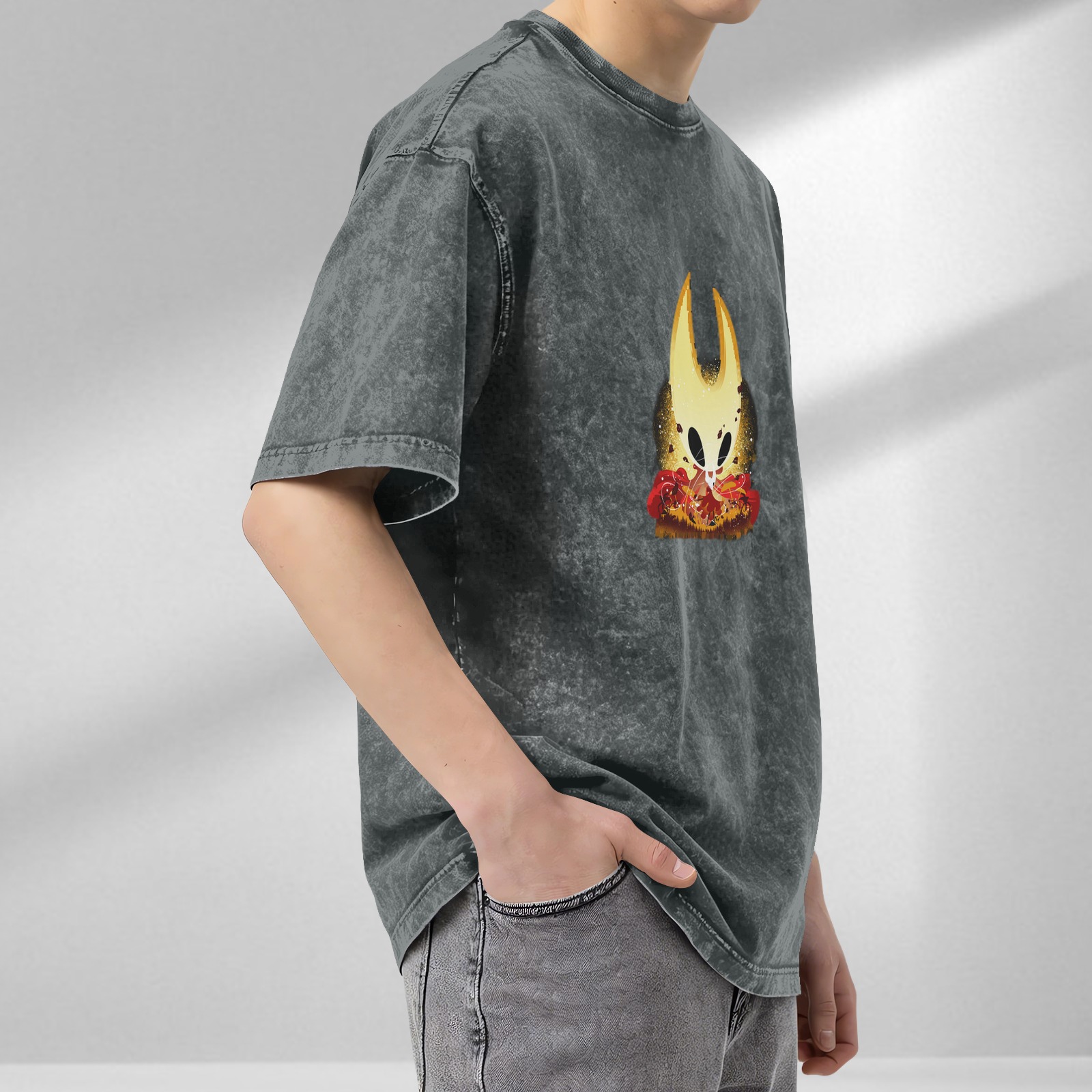 Hollow Knight Hornet Graphic Dark Wash T-Shirt