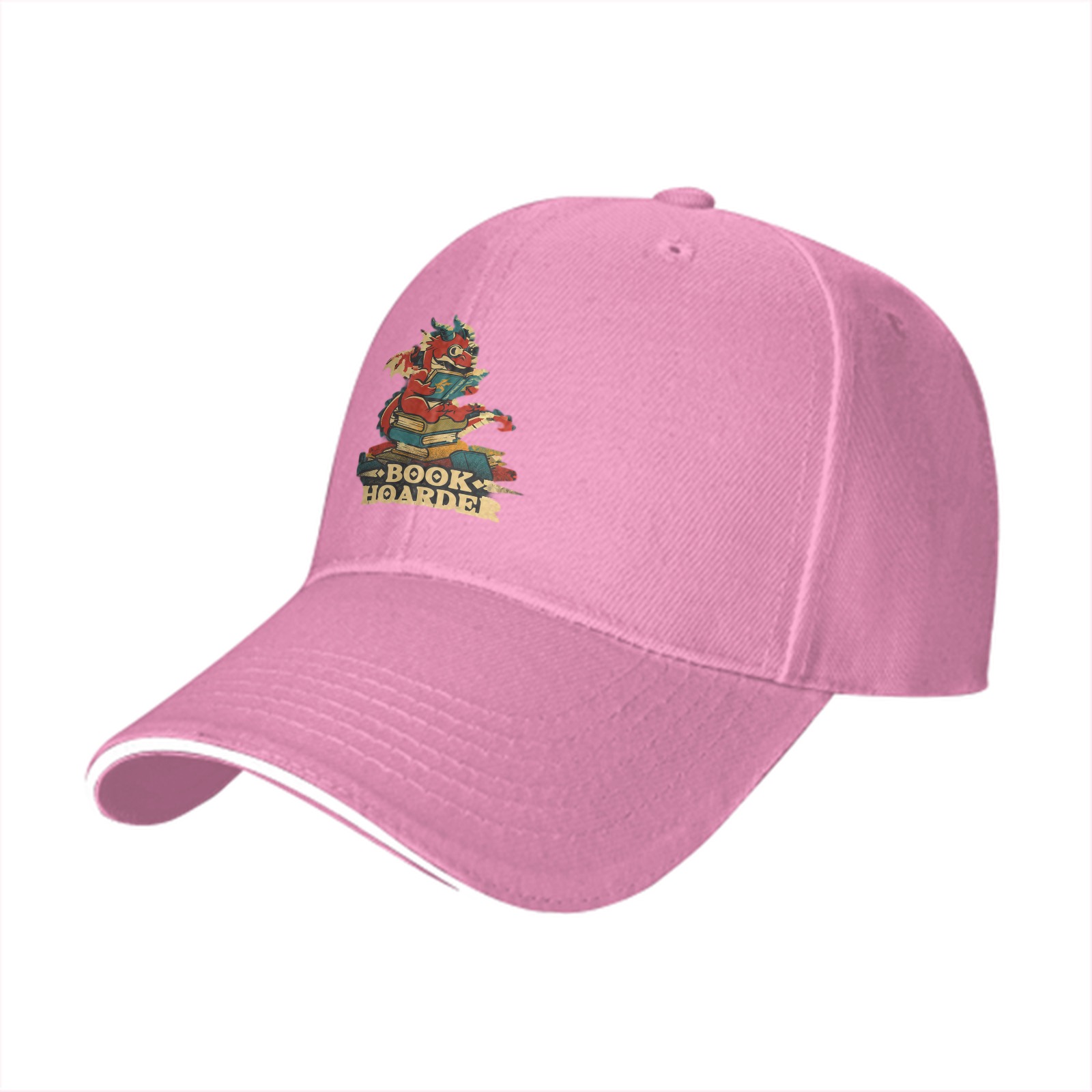 Book Hoarder Dragon Baseball Cap for Book Lovers