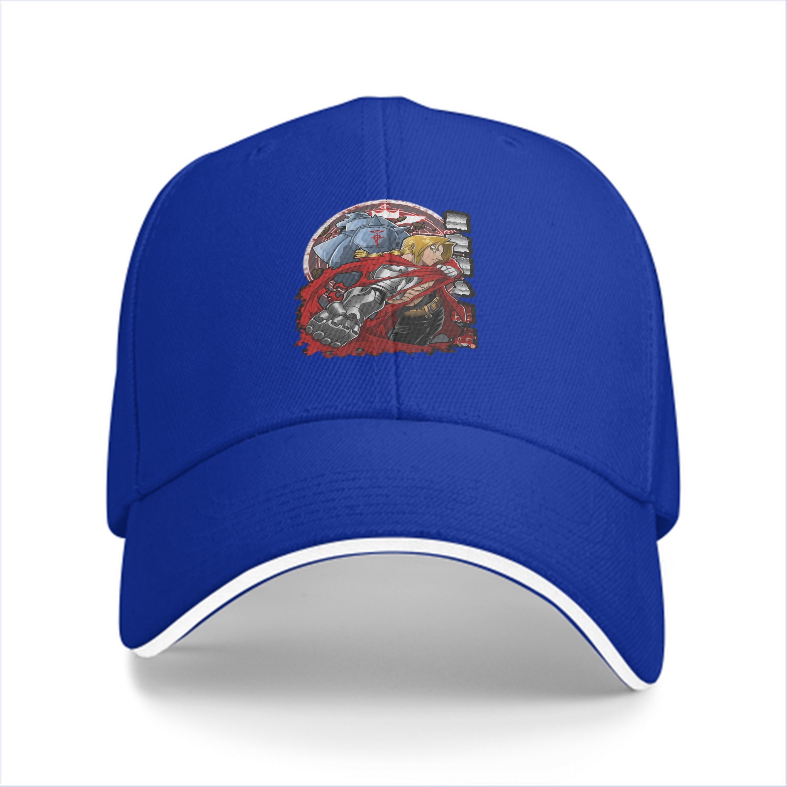 Fullmetal Alchemist Brothers Graphic Black Baseball Cap