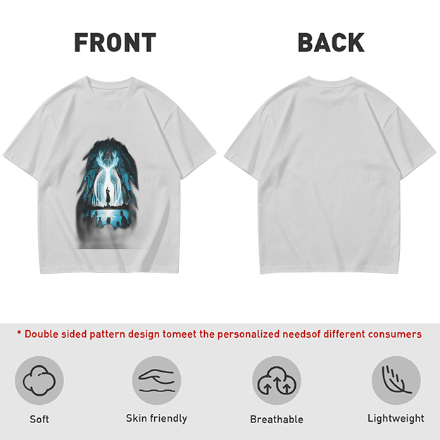 Olive T-Shirt With Glowing Deer Patronus Silhouette Art Print