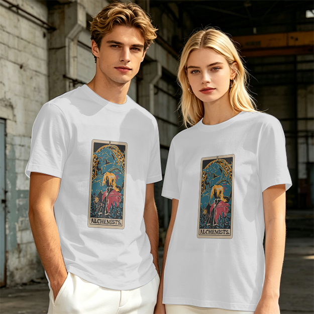 Olive T-Shirt with Fullmetal Alchemist Tarot Card Style Print