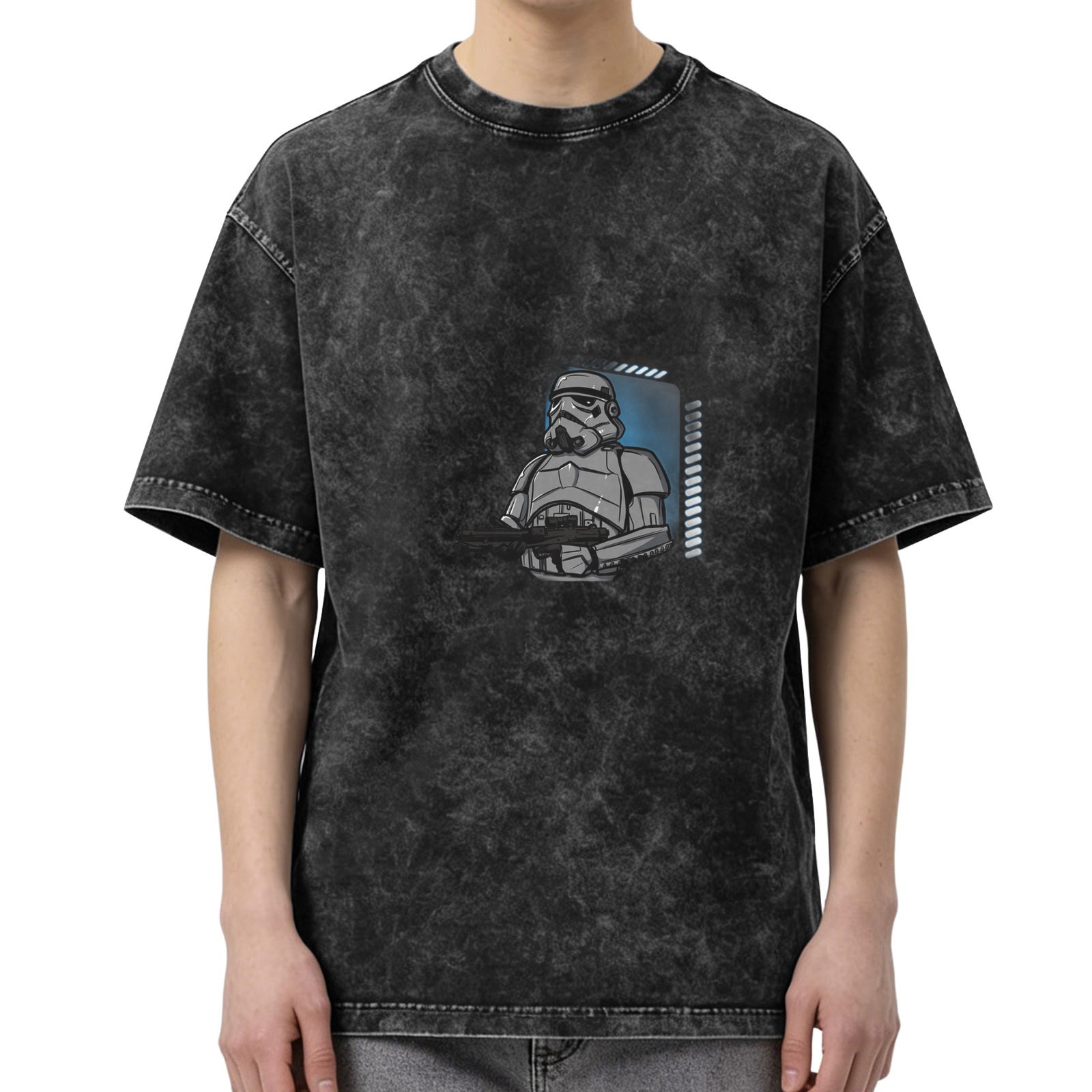 Star Wars Stormtrooper Graphic Acid Wash Oversized T-Shirt
