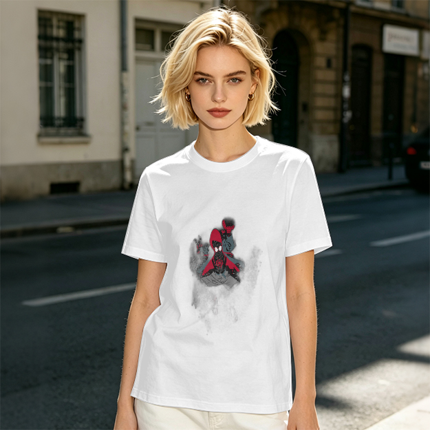 Olive Green T-Shirt with Spider-Man Into the Spider-Verse Graphic