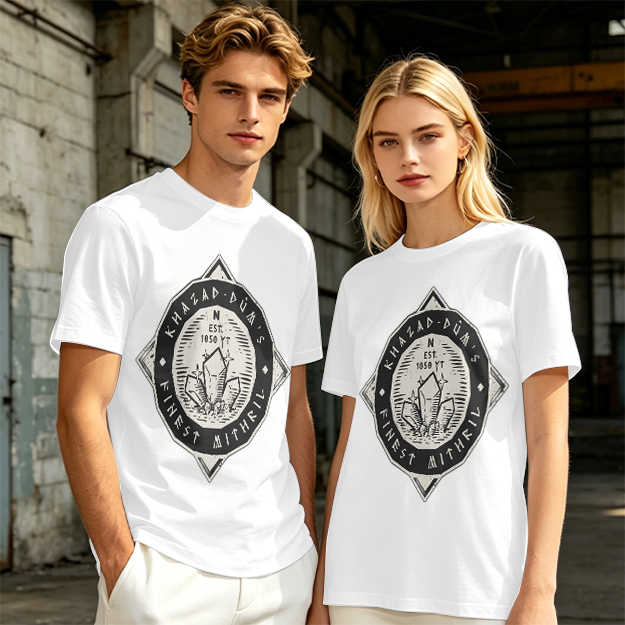 Olive Green T-Shirt with Khazad-dum's Finest Mithril Print