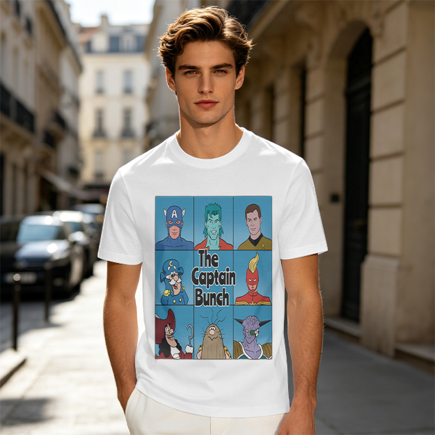 Olive T-Shirt Featuring The Captain Bunch Mashup Artwork