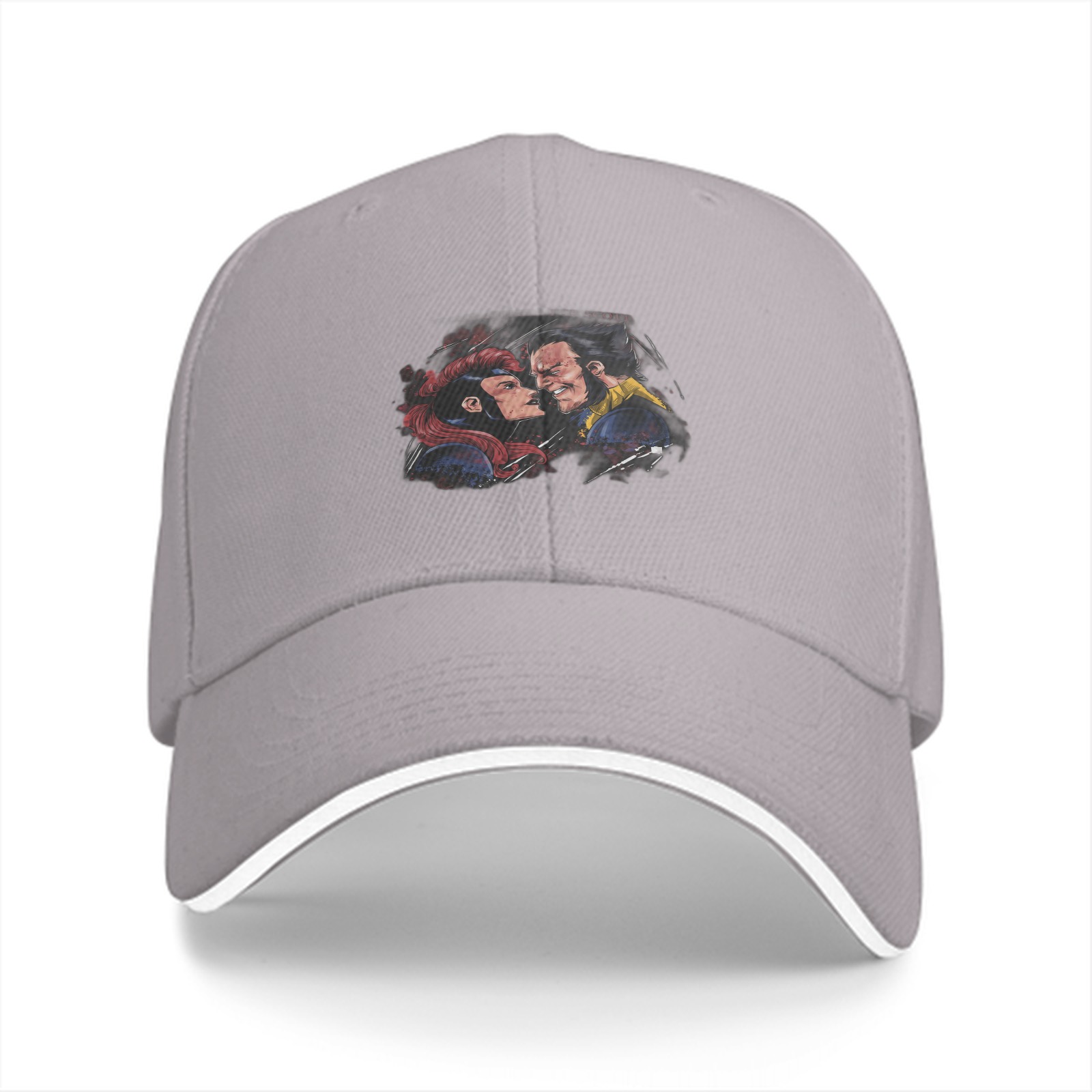 Black baseball cap with X-Men Rogue and Wolverine graphic