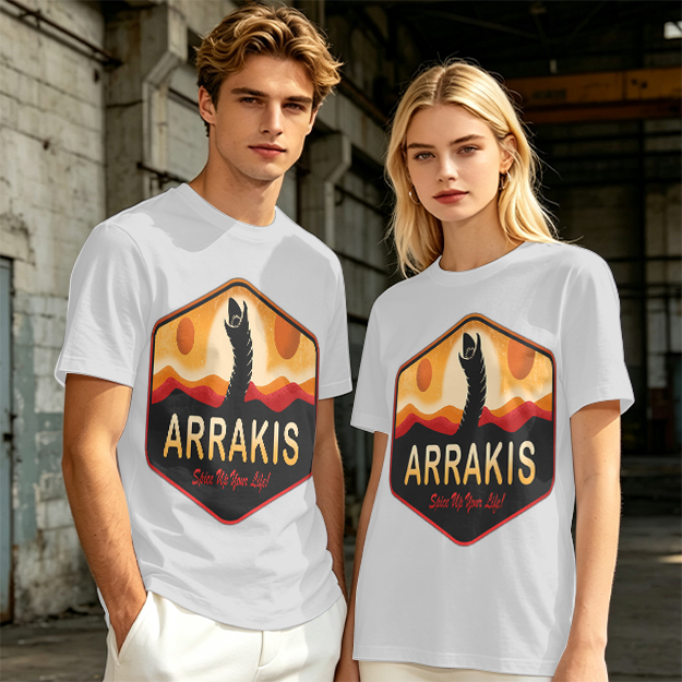 Arrakis Sandworm Desert Sunset Graphic T-Shirt Design