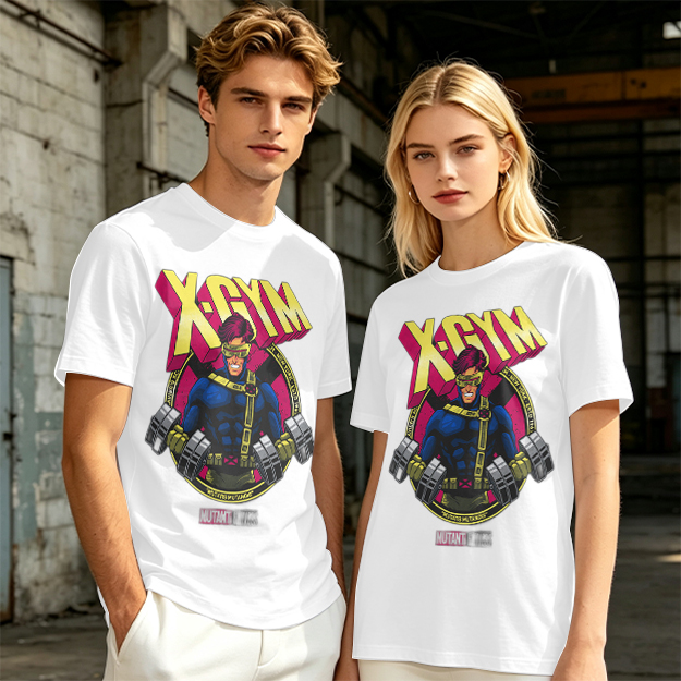 X-GYM Cyclops Superhero Graphic T-Shirt for Fitness Fans
