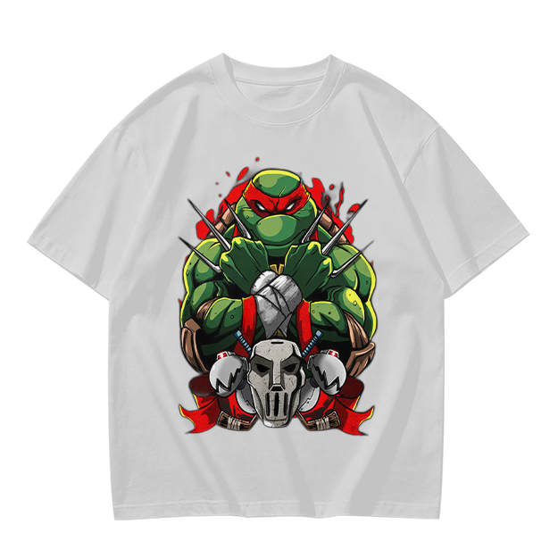 Olive T-Shirt Featuring Raphael the Teenage Mutant Ninja Turtle