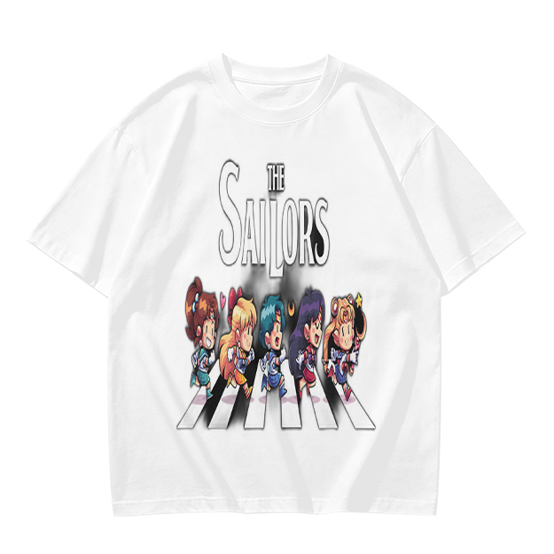 The Sailors Chibi Anime Abbey Road Graphic T-Shirt